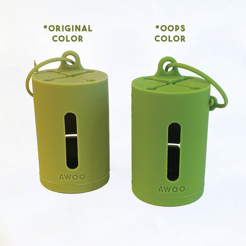 FURever Oops* AwPoo Bag Holder in Olive Lime
