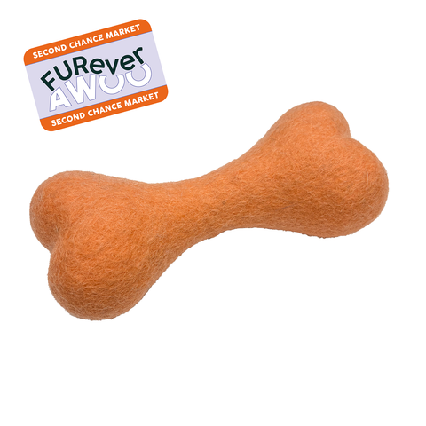 Oops* Large Bone Felt Toy - Peach