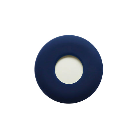 Navy dark blue silicone fetch AirTag holder containing Apple AirTag for your dogs collar or dogs harness.