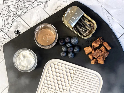 Spooky Halloween-Themed Sardine Snuffle and Lick Mat Recipe