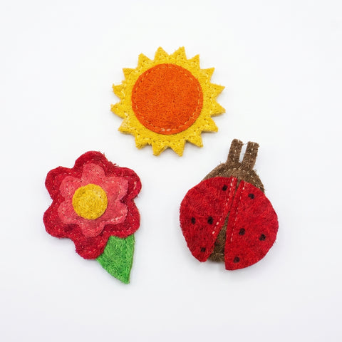 The Garden Party Natural Loofa Toys Trio