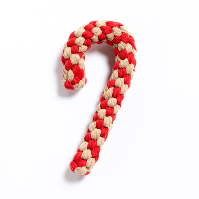 Candy Cane Cotton Rope Toy