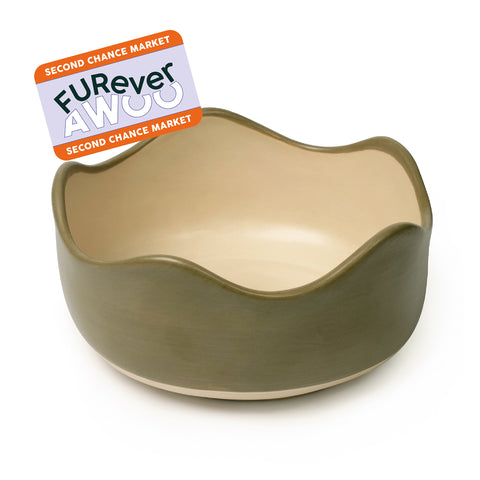 FURever Ceramic Wave Bowl Large / Olive