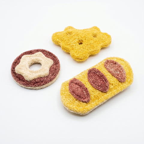 Pastry Pack Natural Loofah Catnip Toys