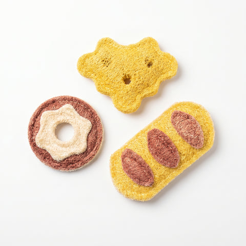 Pastry Pack Natural Loofah Catnip Toys