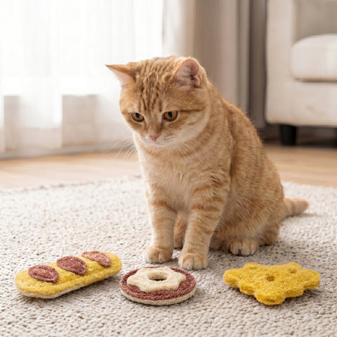 Pastry Pack Natural Loofah Catnip Toys