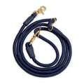 Awoo Infinity Leash in navy blue with gold clasps