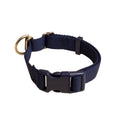Awoo Pack Collar in navy blue with gold hardware