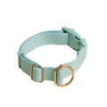 Awoo Pack Collar in light blue slate with gold hardware