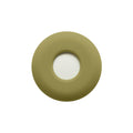 Olive green silicone fetch AirTag holder containing Apple AirTag for your dogs collar or dogs harness.